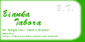 bianka tabora business card